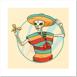 Mexican Skeleton Posters and Art